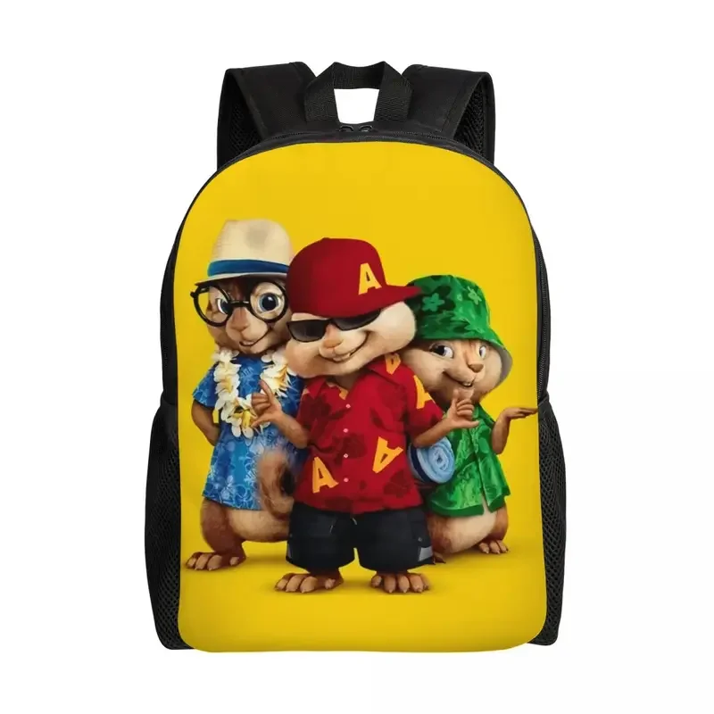 Alvin Seville-mochila de dibujos animados personalizada para hombre y mujer, morral básico para la escuela y la universidad, morrales