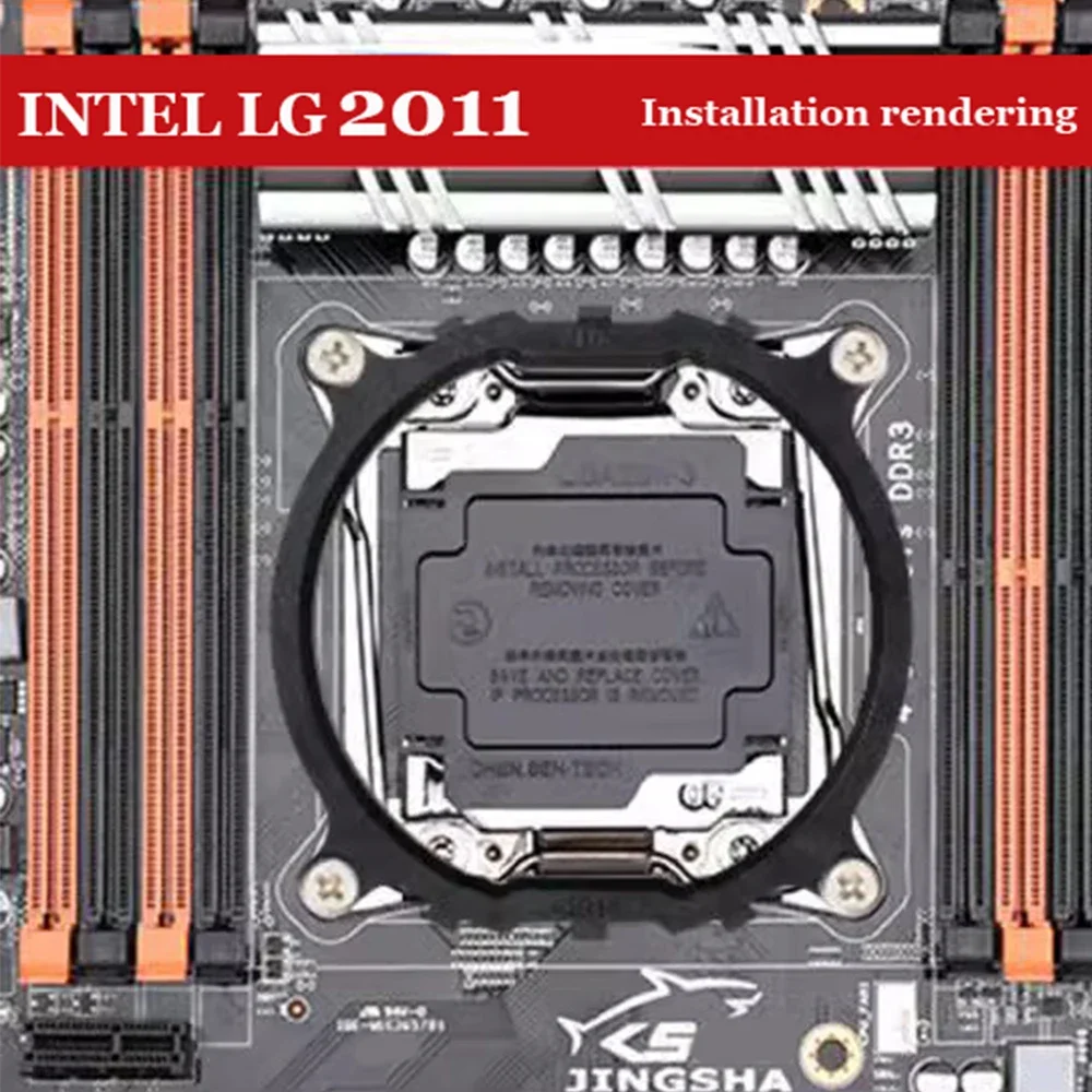 LDPCSJ コンピュータデスクトップ LGA2011 バックル棚 CPU ファンベーススナップインテル m80mm クアドラド cpu クーラー prateleotherboard ブラケット
