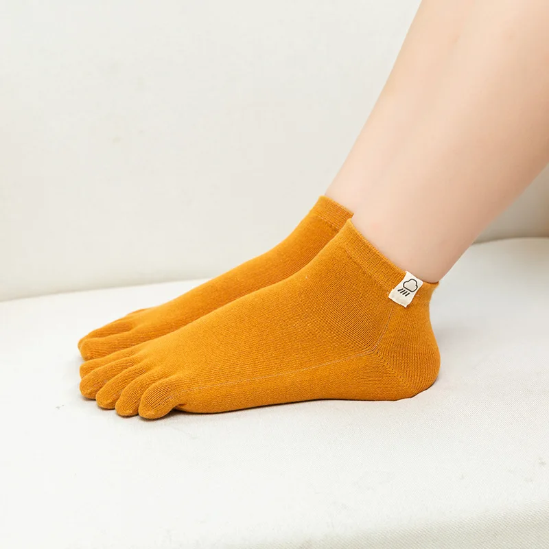 Socks For Women Five Finger Socks Female Sock Solid Color 5 Toe Sock Slippers Girls Lady Harajuku Sweat-absorbing Cotton Socks