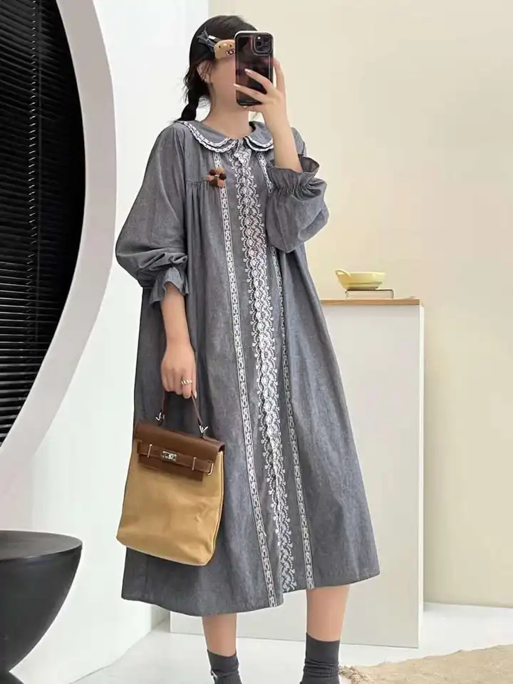 New 2026 Spring Cotton Mori Girl Dress