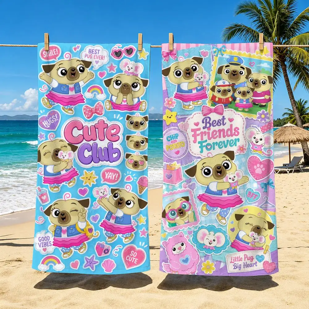 Cartoon C-Chip and Potato Towel Towel beach towel, quick drying absorbent bath towel for Swim,Gym,Camping,Outdoor hot