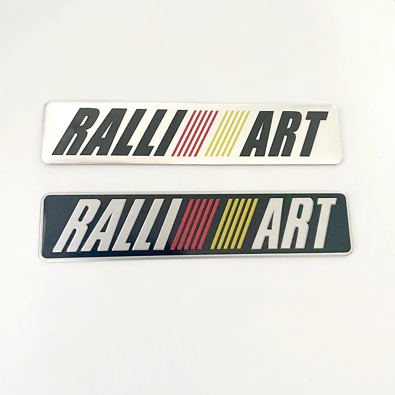 Autocollant 3D en aluminium avec lettres, Logo RALLIART, Badge emblème de voiture, accessoires pour Mitsubishi lancer asx outlander pajero galant