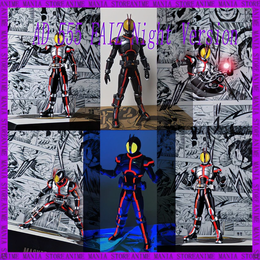New Ko AD Kamen Rider Faiz 555 Night Color Ver Action Figure 1/12 Scale Pre-painted Finished Articulated Collectible Model Gift
