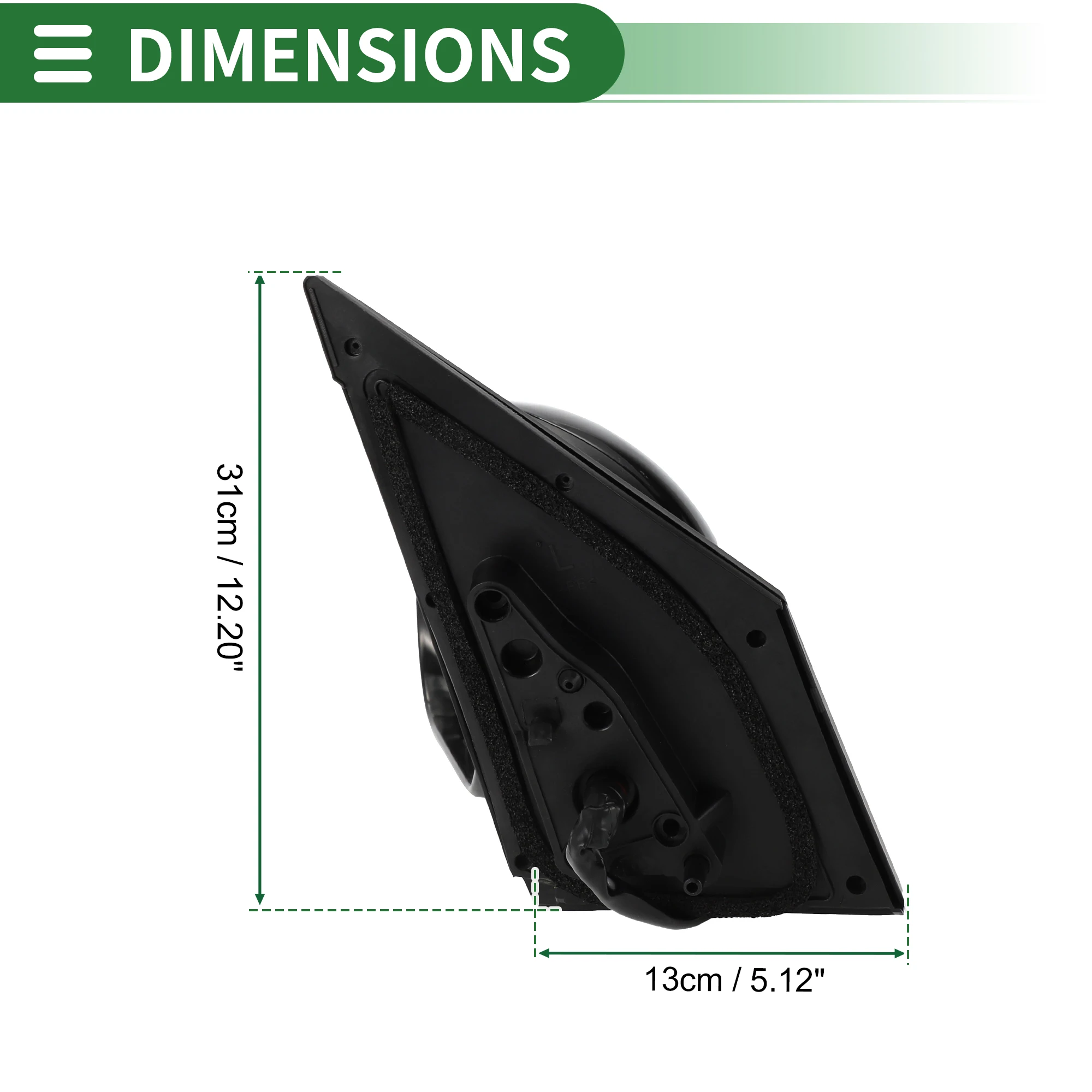 UXCELL Left Right Side Door Mirror Replacement Side View Mirror Assembly for Toyota RAV4 2009-2012 Power Mirror Adjustment