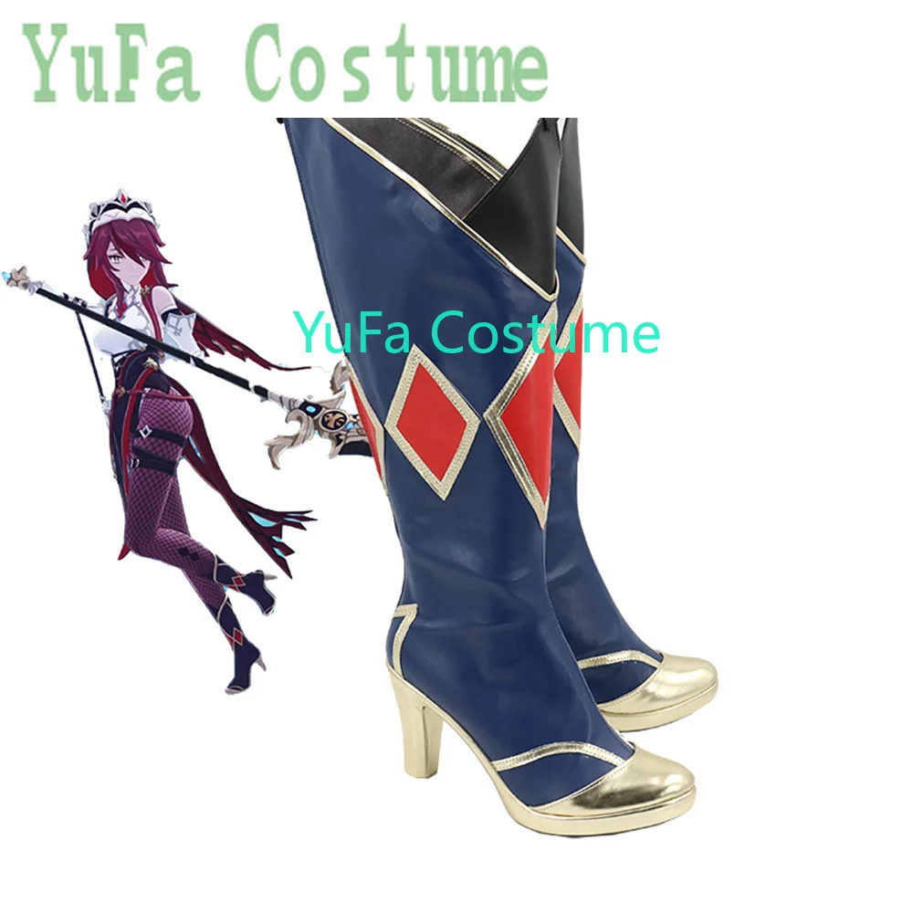 Genshin Impact Rosaria Cosplay Shoes Boots Game Anime Halloween Christmas YuFa Costume