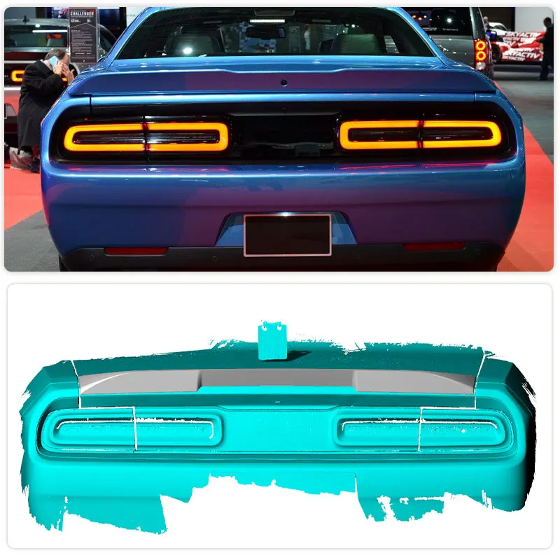 Car Rear Trunk Spoiler Wings Full Carbon Fiber for Dodge Challenger SXT / Scat Pack 2015-2024 Racing Rear Spoiler Boot Wing Lip