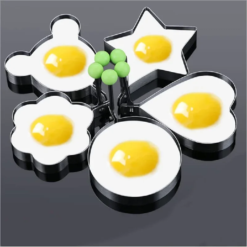 

Stainless Steel 5Style Fried Egg Pancake Shaper Omelette Mold Mould Frying Egg Cooking Tools Kitchen Accessories Gadget Rings