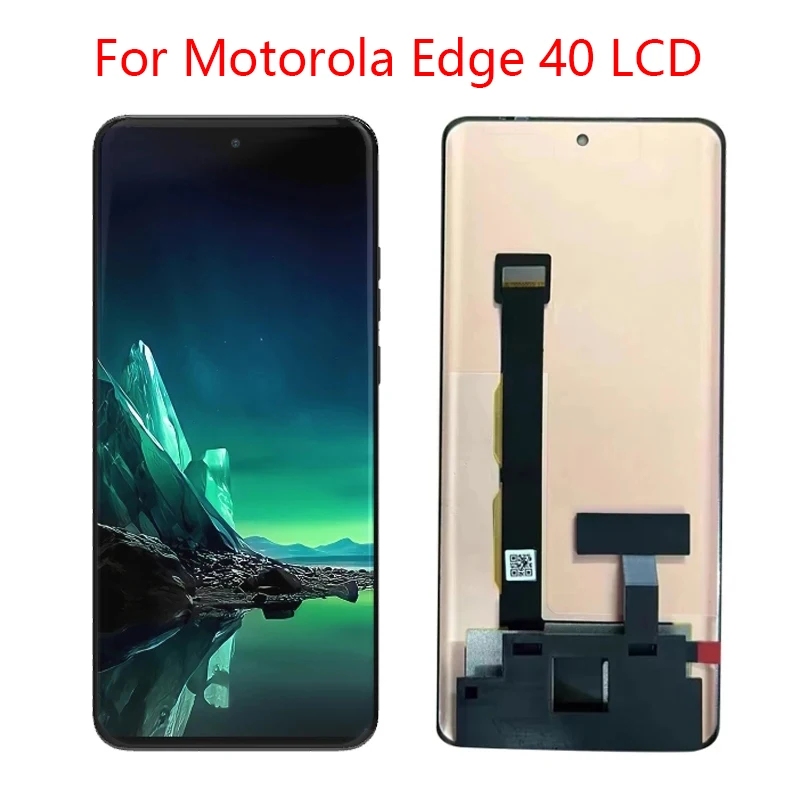 6.55'' AMOLED For Motorola Edge 40 LCD with frame XT2303-2 Display Screen Touch Panel Digitizer For Moto Edge 40 LCD