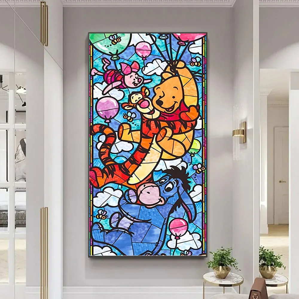 Disney Diamond Mosaic Fox Winnie The Pooh Painting Aladdin Full Square Round Puppet Embroidery Cartoon New Arrival Child Hobby