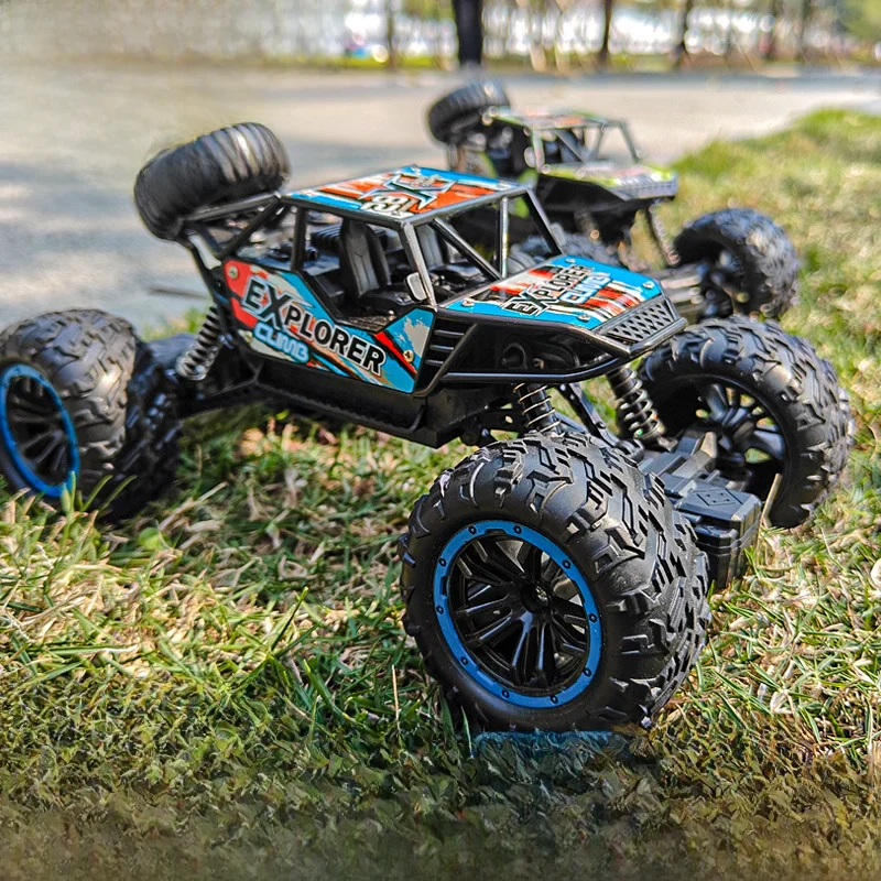 Cross-border remote control off-road vehicle alloy charging version kidsren\'s boy large remote control car four-way climbing ...