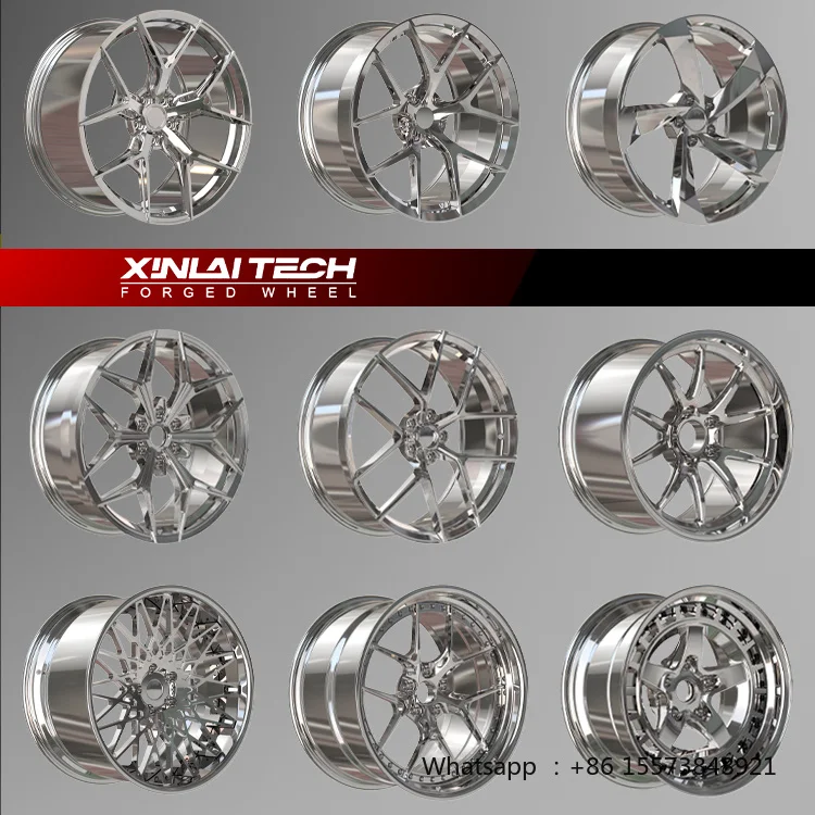 Side Undercut Forged Wheels 19x8.5 20x9.5 21x10 5x112 5x114.3 5x120 Gunmetal Cage Frame Split Spoke for  RS5 S5 B9