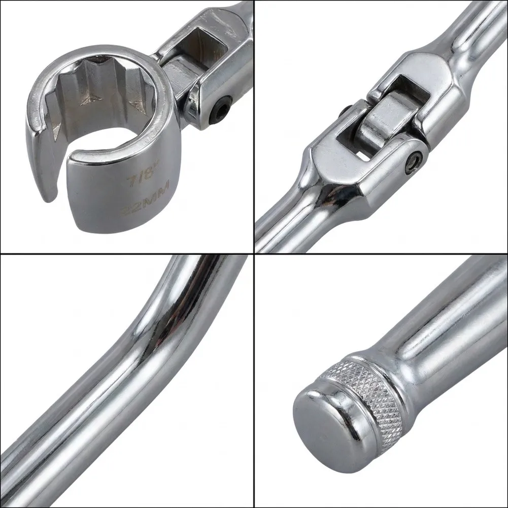 Chrome Vanadium Wrench 180 Degree Wrench Comfortable Grip Design 180-degree Rotation Feature For 78 Inch Fasteners