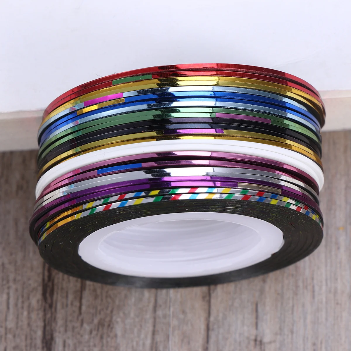 

30 Rolls Nail Striping Tapes Sparkle Holographic Self Adhesive Nail Art Lines Sticker DIY Manicure Pedicure Silver