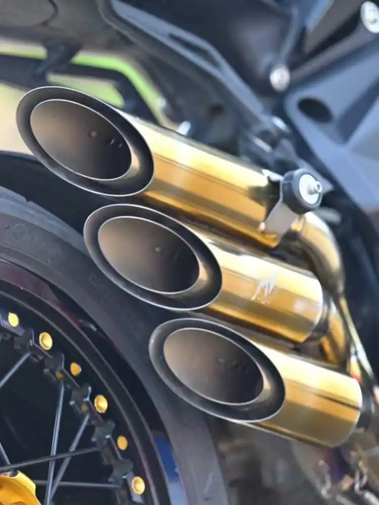 Motorcycle Muffler Exhaust Full System New 2018 MV for Agusta B800 D800 F3 Titanium Alloy Exhaust Muffler Escape Pipe