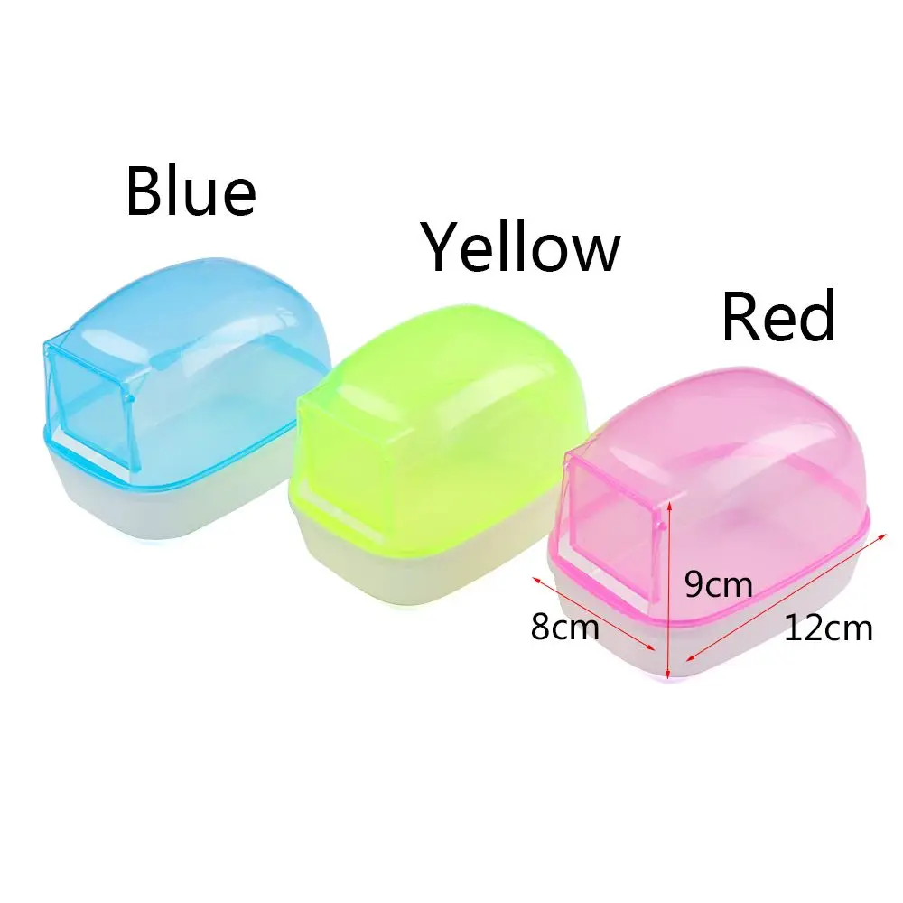 Hamster Bathroom Bathtub with Door Gerbil Exercise Small Animal Enclosing Dust-proof Mini Pet Sand Bath Box Playing Box