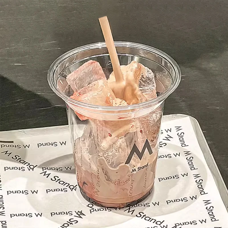 شعار مخصص كوب بلاستك كوب شاي فقاعات ، القهوة ، عصير ، المشروبات الباردة ، كوب نفطة بلاستيكي ناعم على شكل حرف Y كوب آيس كريم الحلوى #5