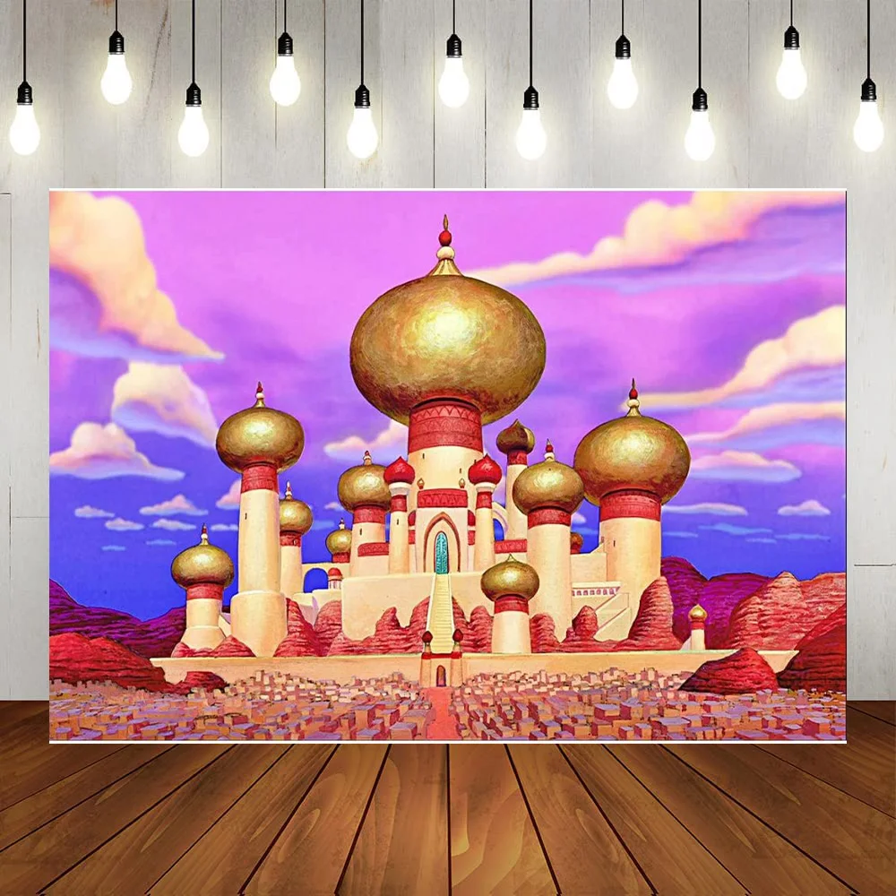 

Arabian Palace Backgrounds Fairytale Aladdin Castle Backdrops Birthday Party Pictures Photographic Backgrounds Photobooth Prop