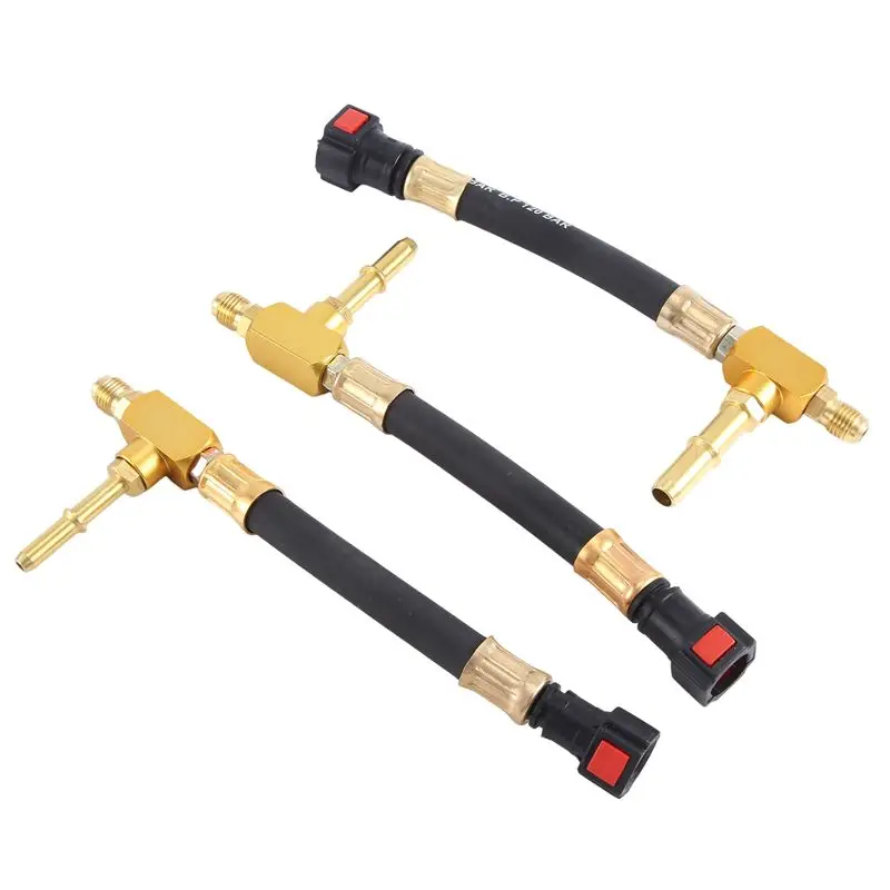 A13F-Car Fuel Pressure Gauge Car Injection Tester Meter With 6.3 7.89 9.49 Connector Fast Connetion
