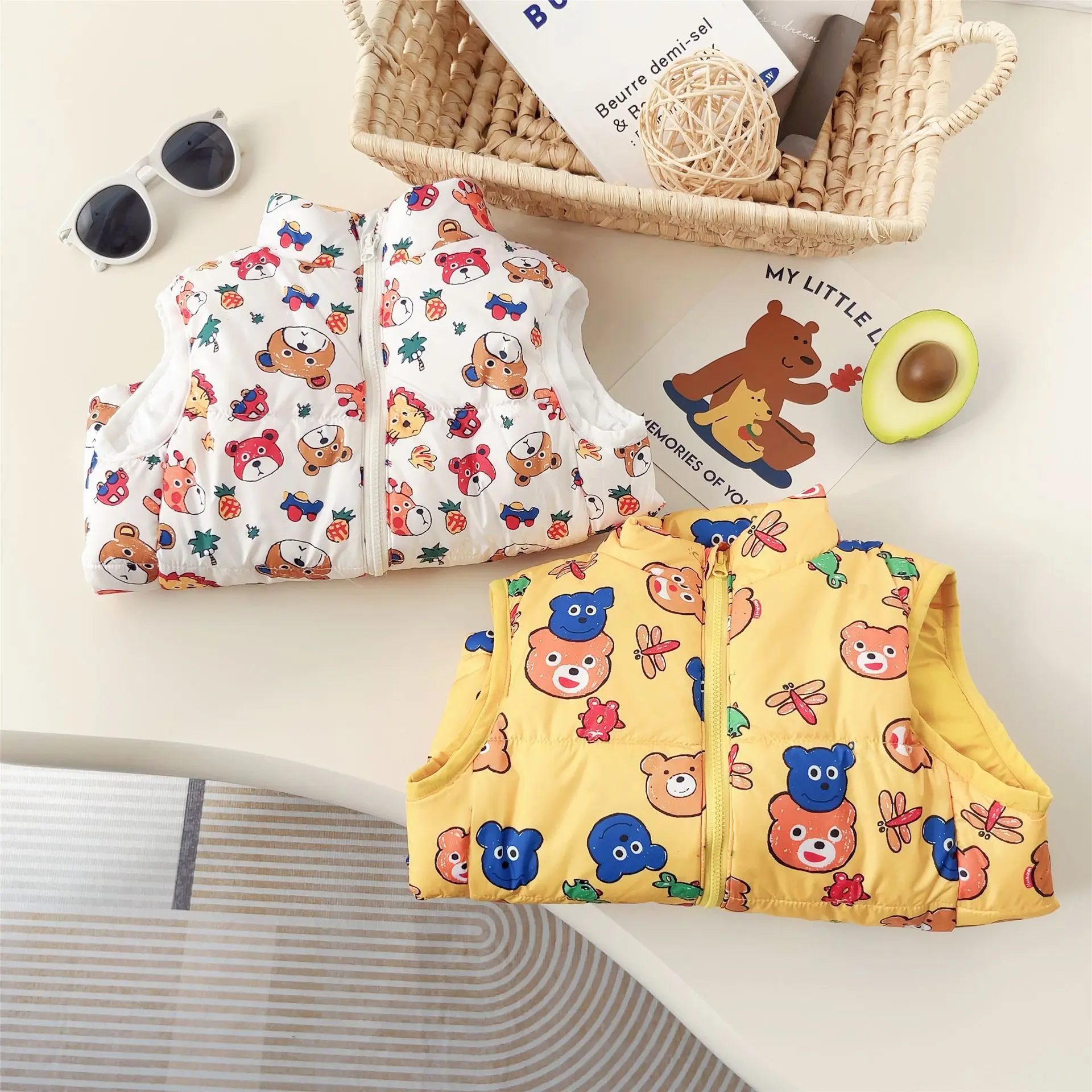 سترة كلاسيكية لخريف وشتاء 2024 للأولاد والبنات من القطن مطبوعة بالكامل سترة دافئة للأطفال لارتدائها #3