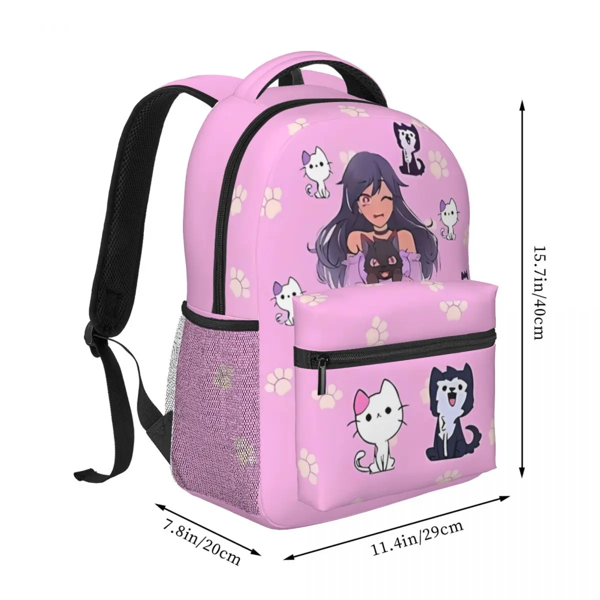 Aphmau Pets Sticker Pack Backpack Backpacks Boys Girls Bookbag Children School Bags Cartoon Laptop Rucksack Shoulder Bag