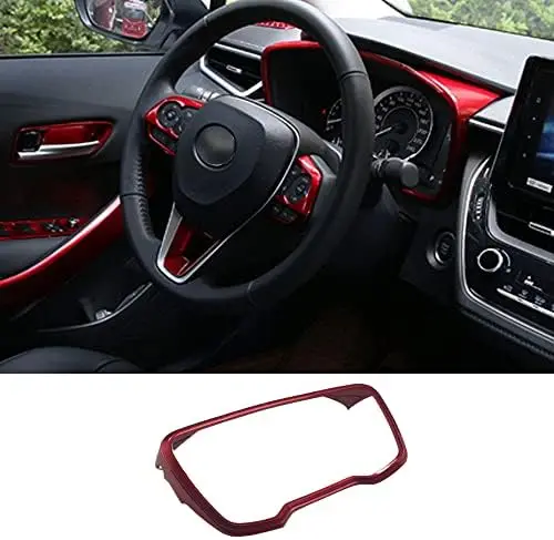 

BOYUER ABS Dashboard Trim for Corolla 2019-2026, Wine Red Interior Decor Panel