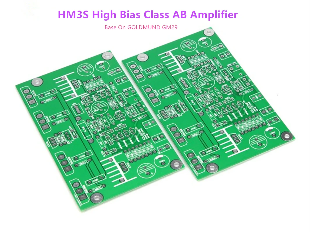 HM3S High Bias Class AB Amplifier Bare PCB Base On GOLDMUND GM29 120W*2 (2PCS)