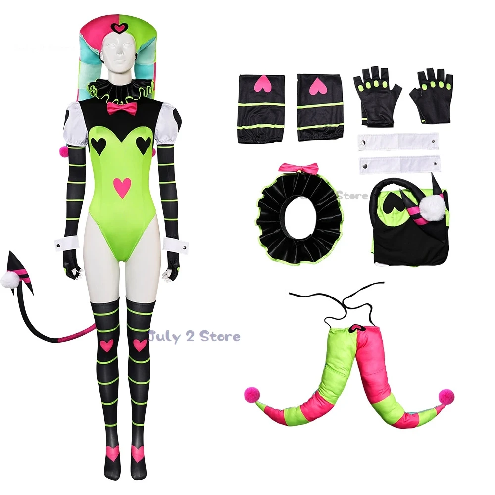 Helluva S2 Fizzarolli منامة ثوب النوم تأثيري حلي الملابس أنيمي البدلة شيطان الأسنان هالوين حفلة يتوهم للجنسين مثير الزي