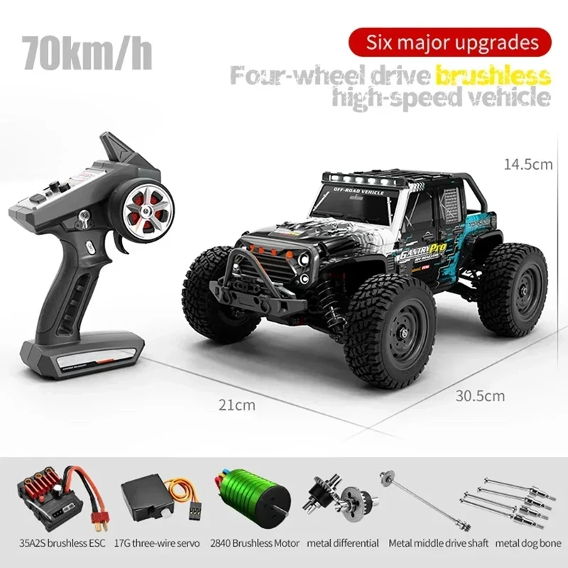 1:16 PRO 75 KM/u Hoge-snelheids Borstelloze Bestuurde Auto Borstelloze Vierwielaangedreven Auto Off-road Drift Auto