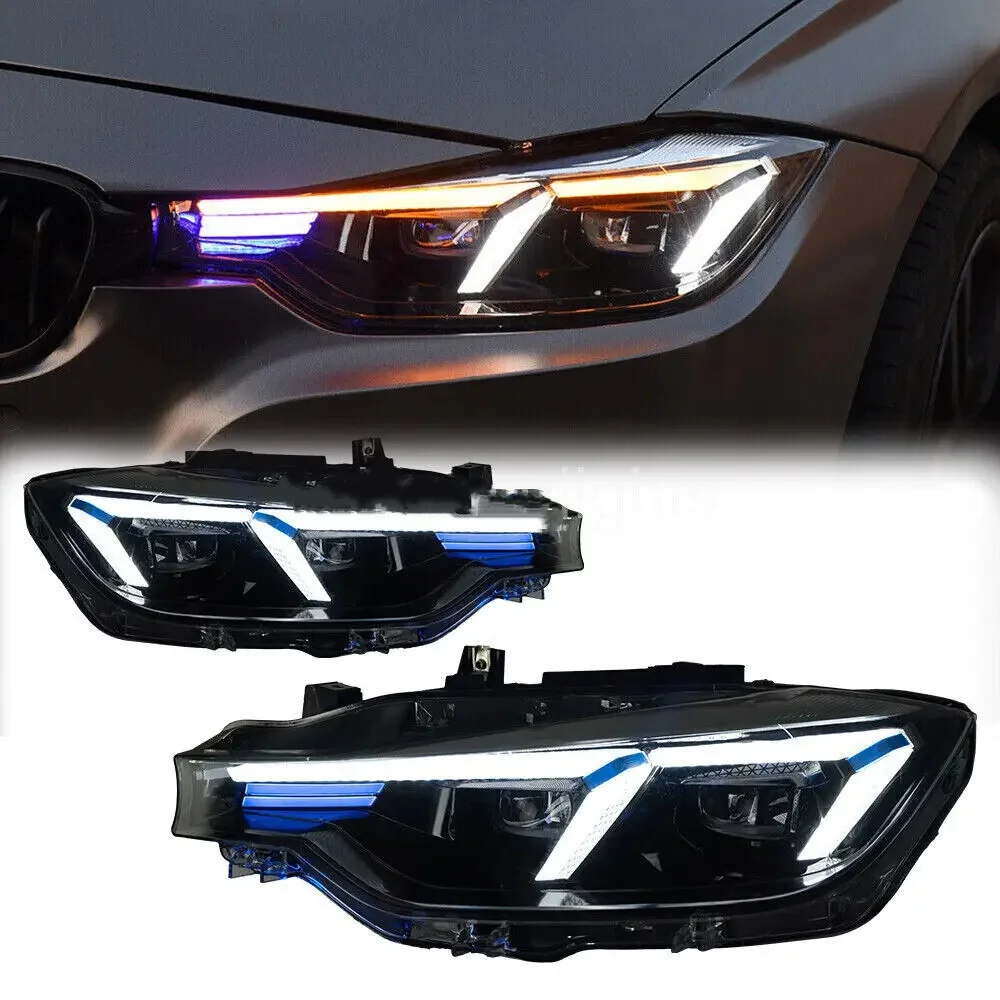 

LED Headlights Assembly For BMW 3 Series F30 F31 2012-2018 Halogen upgrade Headlights Sequential Turn Signal