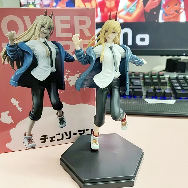 

Hot Anime Power Toys Chainsaw Man Action Figure 21cm Demon Of Blood Power Figure Decoration Model Collectible Desktop Toy Gifts