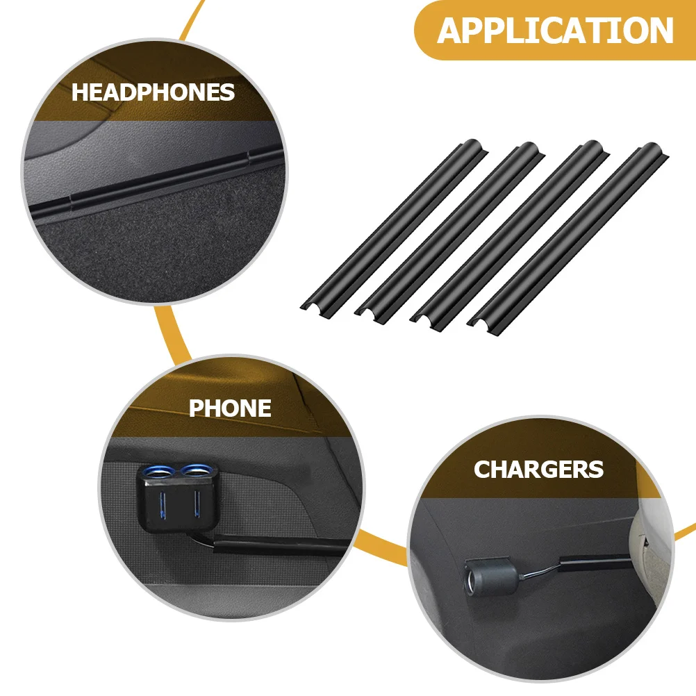 

4Pcs Car Cord Clips Adhesive Cable Clip Wire Holder Easy to Use for Headphones Phone Chargers Car Cord Clip Cable Organizer