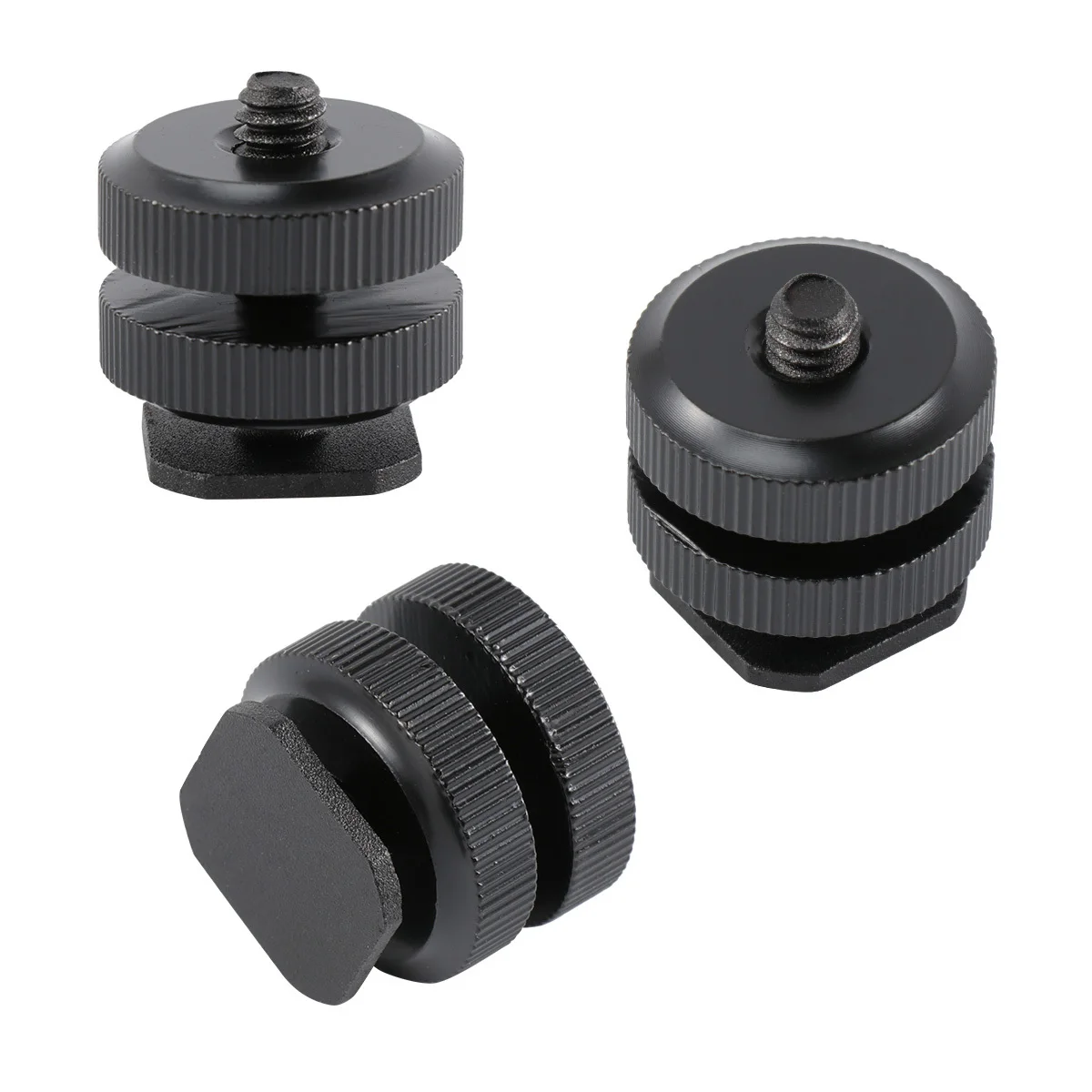 

3 pcs 1/4 Inch Aluminum Alloy Hot Shoe To Tripod Adapter For Dslr Camera Camcorder Mic Monitor Zoom Recorder