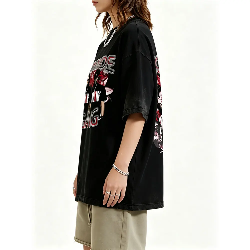 

Washed Vintage Rapper Homixide Gang Graphic T-shirt Playboi Carti Opium Merch Tshirt HXG T-shirts Men Hip Hop Oversized T Shirts