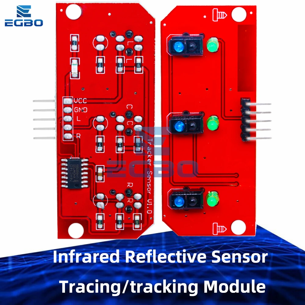 وحدة استشعار الأشعة تحت الحمراء TCRT5000 ذات 3 قنوات: تتبع عاكس بالأشعة تحت الحمراء - لدورية خط السيارة الروبوتية وتجنب العوائق