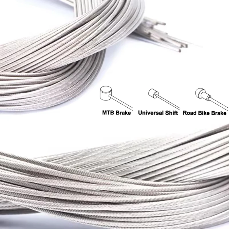 

5 шт. MTB тормозной трос из нержавеющей стали для горного и шоссейного велосипеда, тормозной внутренний трос, провод 2100 мм/1550 мм/1700 мм/1100 мм