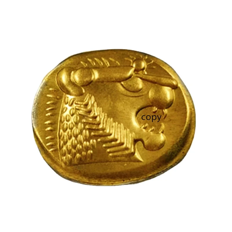 Lydian King Croesus Coin Rich in Gold  Extraordinary Sardis Polykhrusos Greek Antique for the Grade Copy Coins