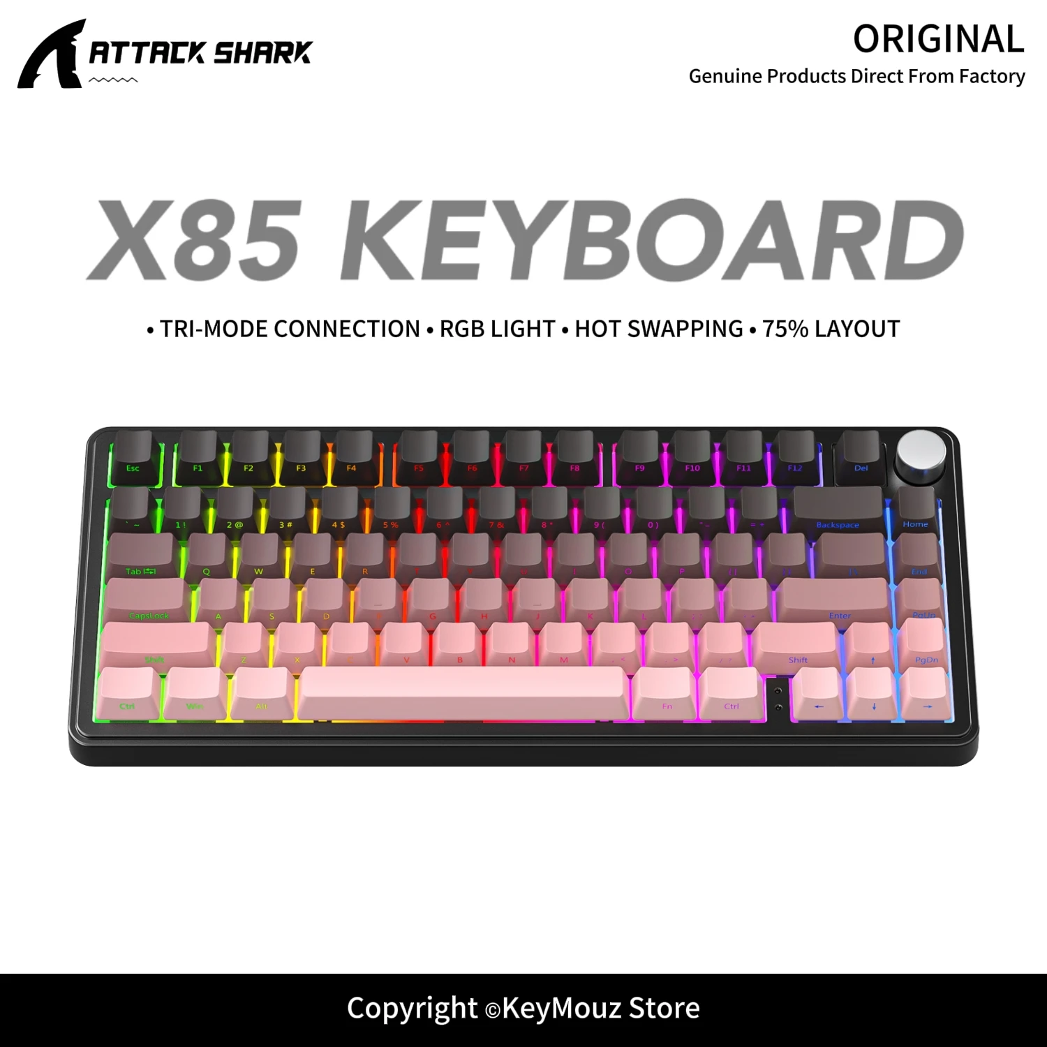 attack-shark-x85-tri-mode-mechanical-keyboard-gasket-structure-rgb-gaming-keyboard-75-layout-pbt-keycaps-for-pc-gamer