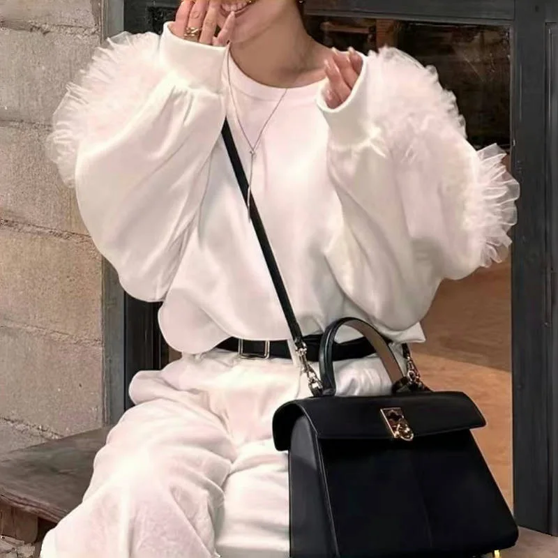 Autumn New Japan Round Neck Long Sleeved Sweatshirt for Women Winter Fashion Harajuku Casual Loose Pullover Tops Y2k