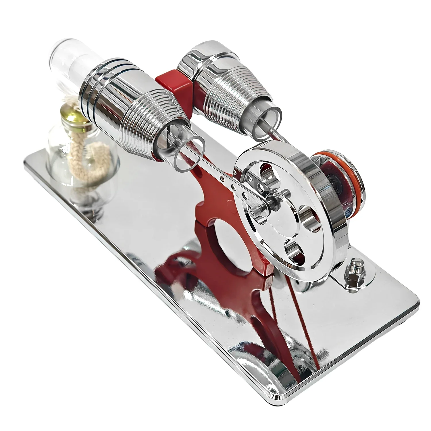 NF Single Cylinder Stirling Engine Generator Physics Science Educational Experiment Learning Tool Metal Stirling Engine Model