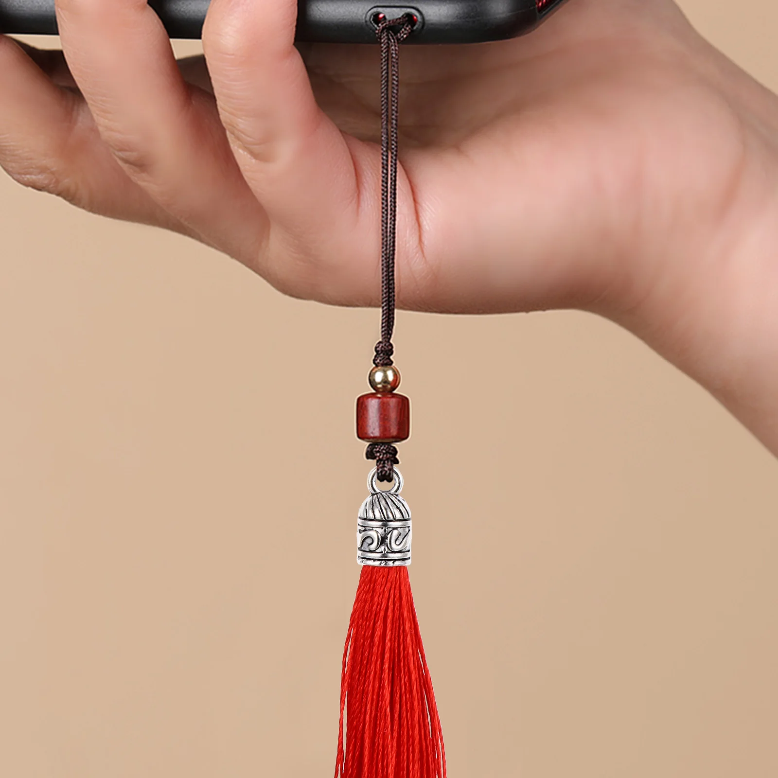

100 Pcs Hanging Tassel Pendant Alloy Nylon DIY Crafts Home Decor Accessories Jewelry Making Elastic Supplies