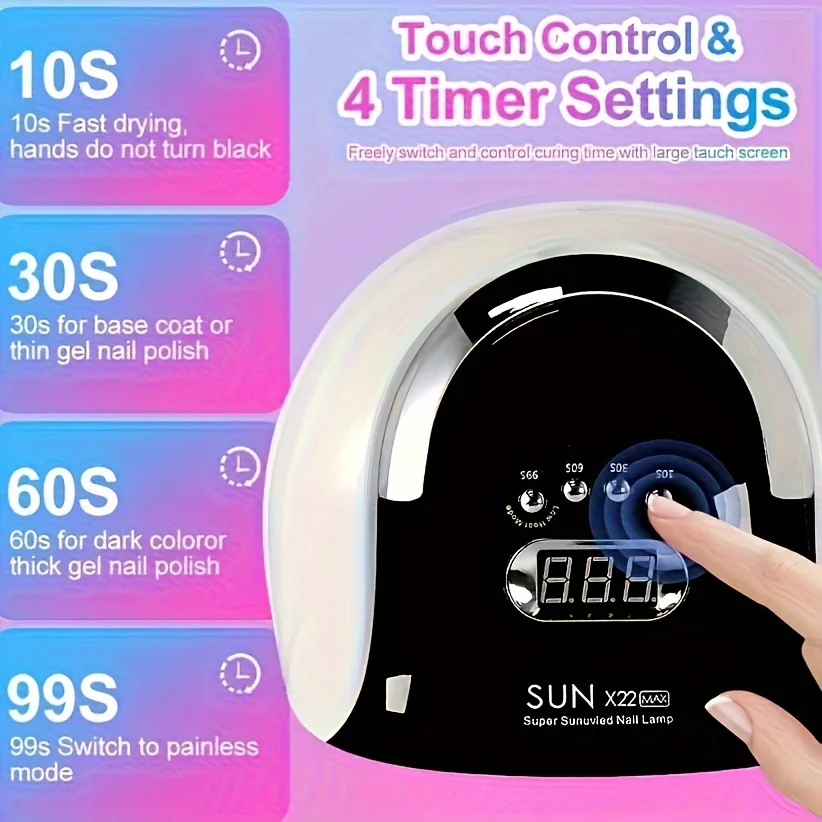 Sun X22 UV LED Lamp For Nail Manicure 72 LEDS Professional Gel Polish Drying Lamps With Timer Auto Sensor Equipment Tools