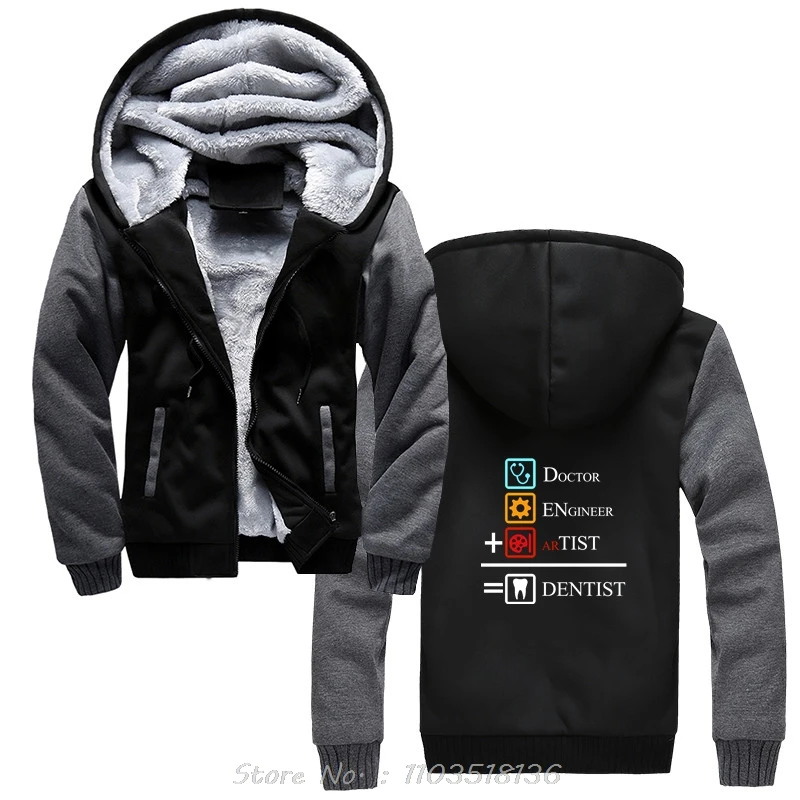 Male Hoodie Doctor Engineer Artist Equal Dentist Funny Tees Cotton Hoody Fashion Streetwear Clothing Oversized Winter Coats