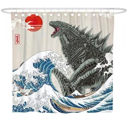 Funny Funky Anime Monster Shower Curtains For Bathroom Cool Asian Japanese Bathroom Decor