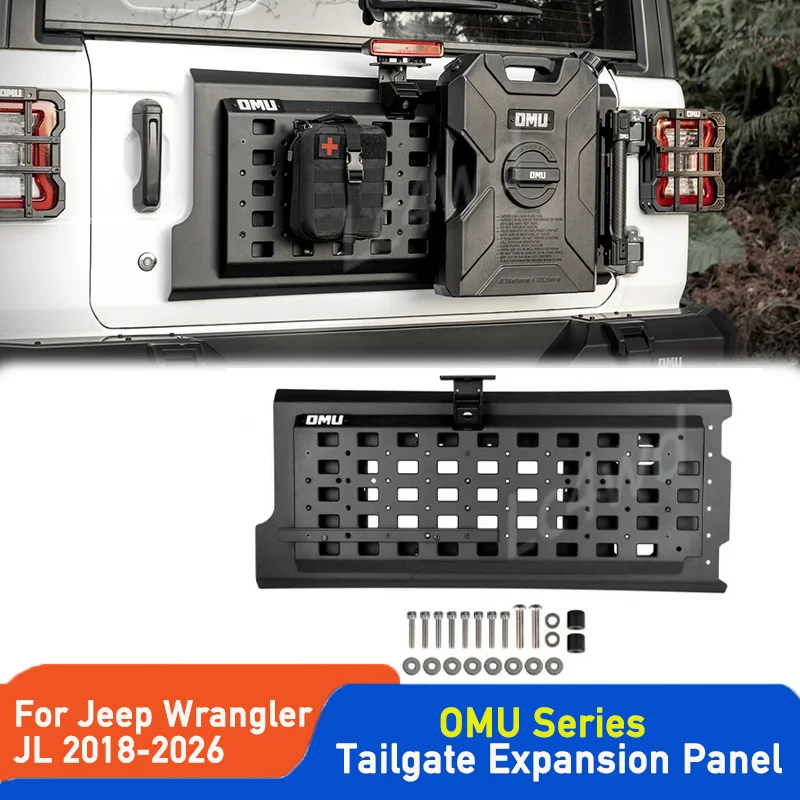 

Многофункциональная алюминиевая расширительная панель для задней двери LC4WD 4x4 серии OMU с системой MOLLE для Jeep Wrangler 2018-2026