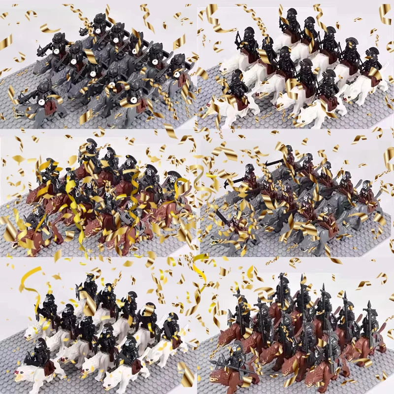 Medieval Military Lord Of Elven Guard Army Orcs Figures Building Block Dwarves Warriors The Rings Children Mini Assembled Gift