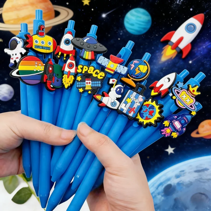 

10/18pcs astronaut series push-action ballpoint pen, creative office and study supplies, perfect gift for festivals and parties
