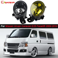 2 X Car Fog Light Lampshade + H11 LED Halogen Bulb For Nissan Urvan Caravan E25 Facelift 2004 2005 2006 2007 2008 2009 2010