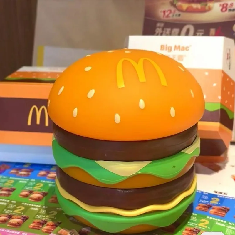 Iluminación de hamburguesa, juguetes ecológicos, luces nocturnas, tres opciones de iluminación ajustables, lámparas de noche, regalos de cumpleaños para niños