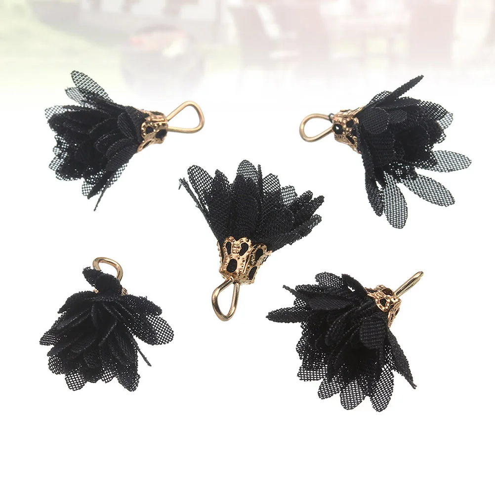 

20pcs Flower Petal Pendants Lightweight DIY Jewelry Accessories Hanging Ornaments Chiffon Design Necklace Bracelet Decorations