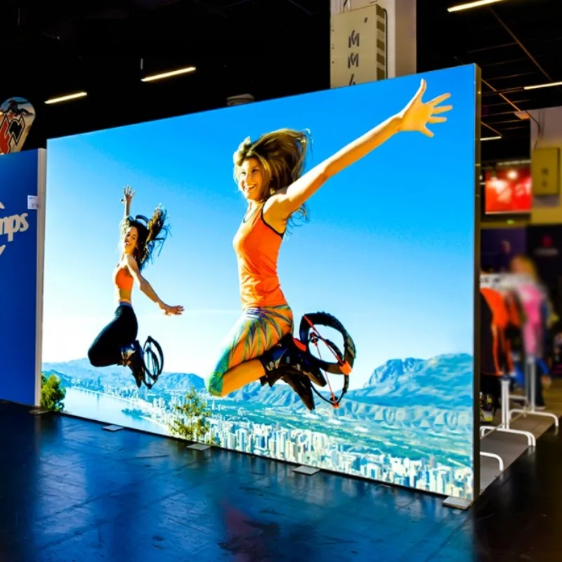 

TB 100x200cm Custom LED Lightbox Trade Show indoor Full Color Lighting Backdrop Exhibition Background Stands Banner
